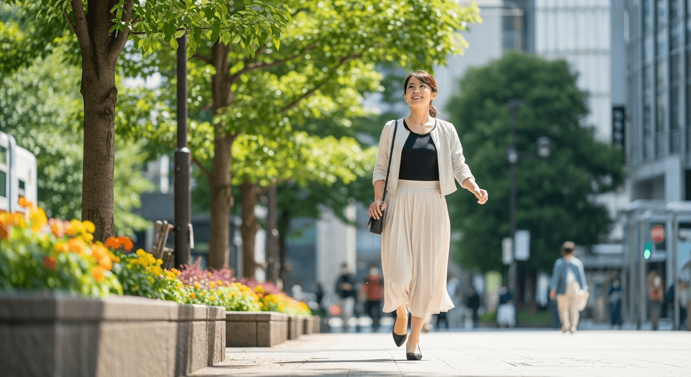 軽やかに歩ける